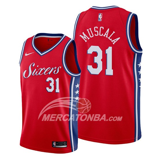Maglia Philadelphia 76ers Mike Muscala Statement Rosso
